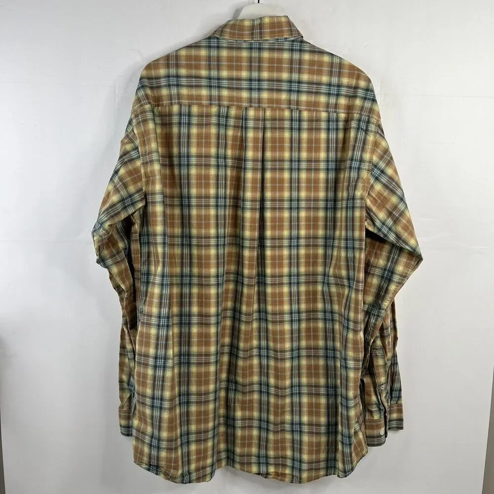 Cinch Men’s Size L Shirt Classic Plaid Long Sleeve‎ Button Down Western Cowboy